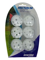 LONGRIDGE Airflows Practice Golf Balls White x6