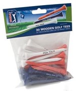 PGA TOUR 7cm Wooden Golf Tees x30